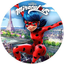 Carica l'immagine nel visualizzatore di Gallery, DISCO OSTIA CIALDA LADYBUG PRODIGIOSA MIRACULOUS - DECORAZIONE TORTA CAKE