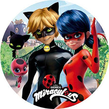 Carica l'immagine nel visualizzatore di Gallery, DISCO OSTIA CIALDA LADYBUG PRODIGIOSA MIRACULOUS - DECORAZIONE TORTA CAKE