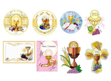 Carica l'immagine nel visualizzatore di Gallery, CIALDA IN OSTIA "PRIMA COMUNIONE" FORMATO A4 - TONDA O RETTANGOLARE