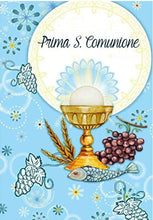 Carica l'immagine nel visualizzatore di Gallery, CIALDA IN OSTIA "PRIMA COMUNIONE" FORMATO A4 - TONDA O RETTANGOLARE