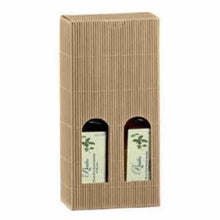 Carica l'immagine nel visualizzatore di Gallery, SCATOLA PER BOTTIGLIE DI OLIO - LIQUORI -VINO - ONDA AVANA - PACCO DA 10 PEZZI
