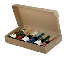 Carica l'immagine nel visualizzatore di Gallery, SCATOLE STESE PER BOTTIGLIE DI VINO O SPUMANTE IN CARTONCINO ONDA AVANA