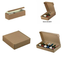 Carica l'immagine nel visualizzatore di Gallery, SCATOLE STESE PER BOTTIGLIE DI VINO O SPUMANTE IN CARTONCINO ONDA AVANA
