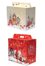 Carica l'immagine nel visualizzatore di Gallery, SCATOLA PER PANETTONE/PANDORO + BOTTIGLIE ED ALTRO, CON MANIGLIA, NATALIZIA