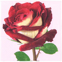 Carica l'immagine nel visualizzatore di Gallery, Tovaglioli per decoupage - rosa rossa