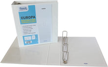 Carica l'immagine nel visualizzatore di Gallery, RACCOGLITORE PERSONALIZZABILE EUROPA - 4 Anelli Quadri, 65 mm, 22 x 30 cm, Bianco