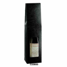 Carica l&#39;immagine nel visualizzatore di Gallery, scatola per 1 bottiglia di vino verticale, elegante nera
