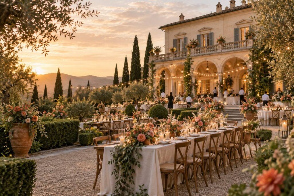 Illustration éditoriale du sujet : Villa Malliana: matrimoni ed eventi, prezzi e info utili