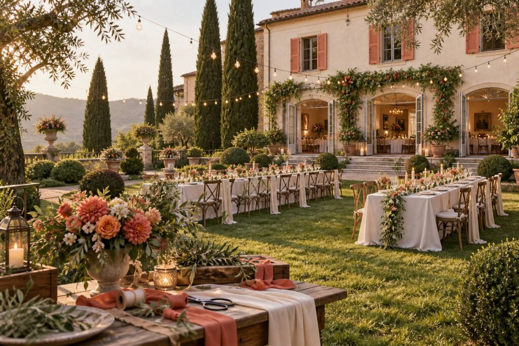 Illustration éditoriale du sujet : Villa Rosantica: matrimoni ed eventi, prezzi e recensioni