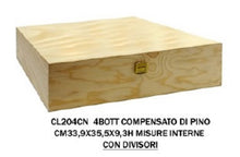 Carica l'immagine nel visualizzatore di Gallery, CASSETTE DI LEGNO PER CONFEZIONARE BOTTIGLIE DI VINO O SPUMANTE

