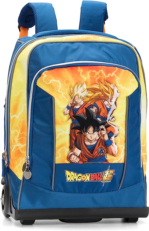 DRAGON BALL - ZAINO TROLLEY REGOLABILE CON MANIGLIA E SPALLACCISpallacci a Scomparsa, Cerniera e Tasca Frontale Zip