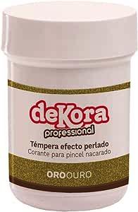 Dekora 415058 - Colorante alimentare in tempera di pittura commestibile, colore: oro e argento perlato, 25 g