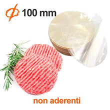 Carica l&#39;immagine nel visualizzatore di Gallery, DISCHI PER HAMBURGER DIAMETRO 10 CM - GR. 60- CONF. DA 1kg IN CELLOPHANE BIODEGRADABILE

