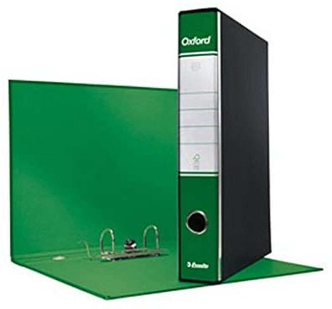 Raccoglitore Esselte Con Meccanismo A Leva - Nero, Dorso 7.5 Cm | Ecologico, Zero CO2