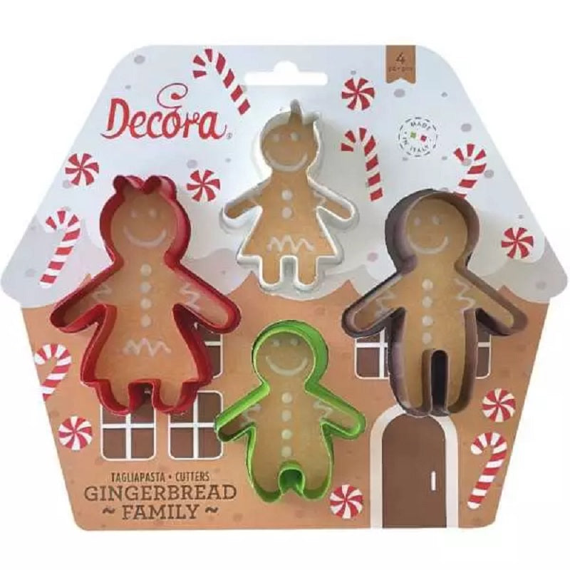 Taglia-Biscotti La Famiglia Di Gingerbread In Plastica