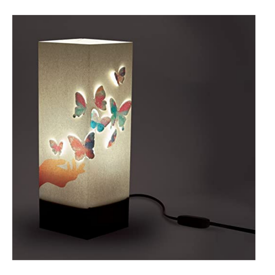 lampada da tavolo w-lamp con farfalle 