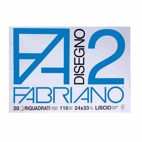 album da disegno fabriano f2 liscio riquadrato