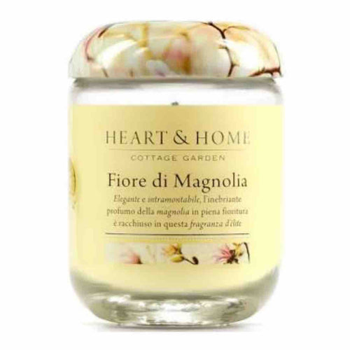 candela in cera di soia heart & home fiore di magnolia