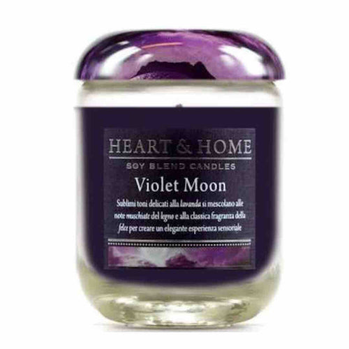 heart & home candela cera di soia violet moon