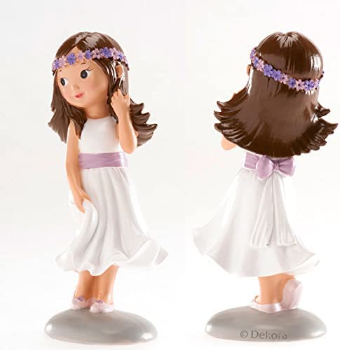 Dekora - Cake Topper Comunione Bambina Elena - 13 cm