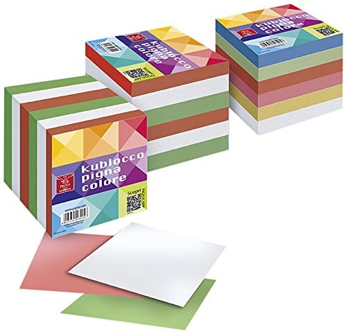 set 12 pezzi cubo per appunti colorato