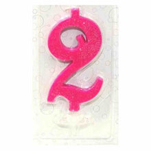 Carica l&#39;immagine nel visualizzatore di Gallery, maxi candeline di compleanno fuxia glitter numero 2
