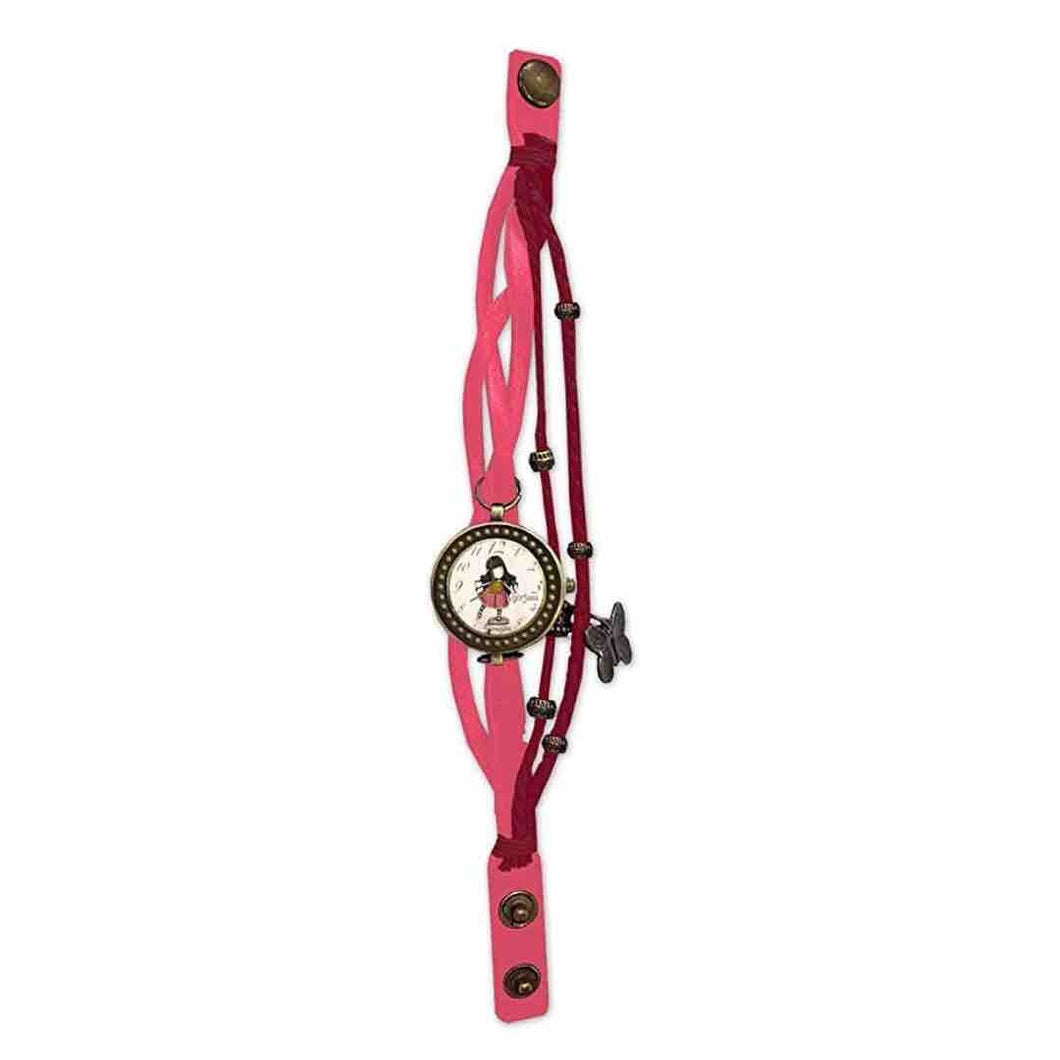 orologio gorjuss vintage multicolore rosa