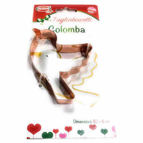 tagliabiscotti in metallo a forma di colomba
