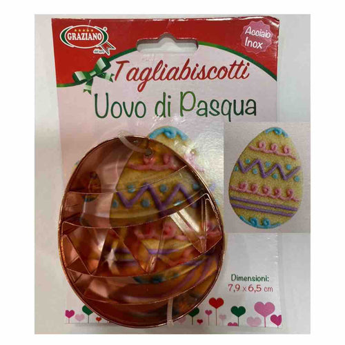tagliabiscotti in metallo a forma di uovo